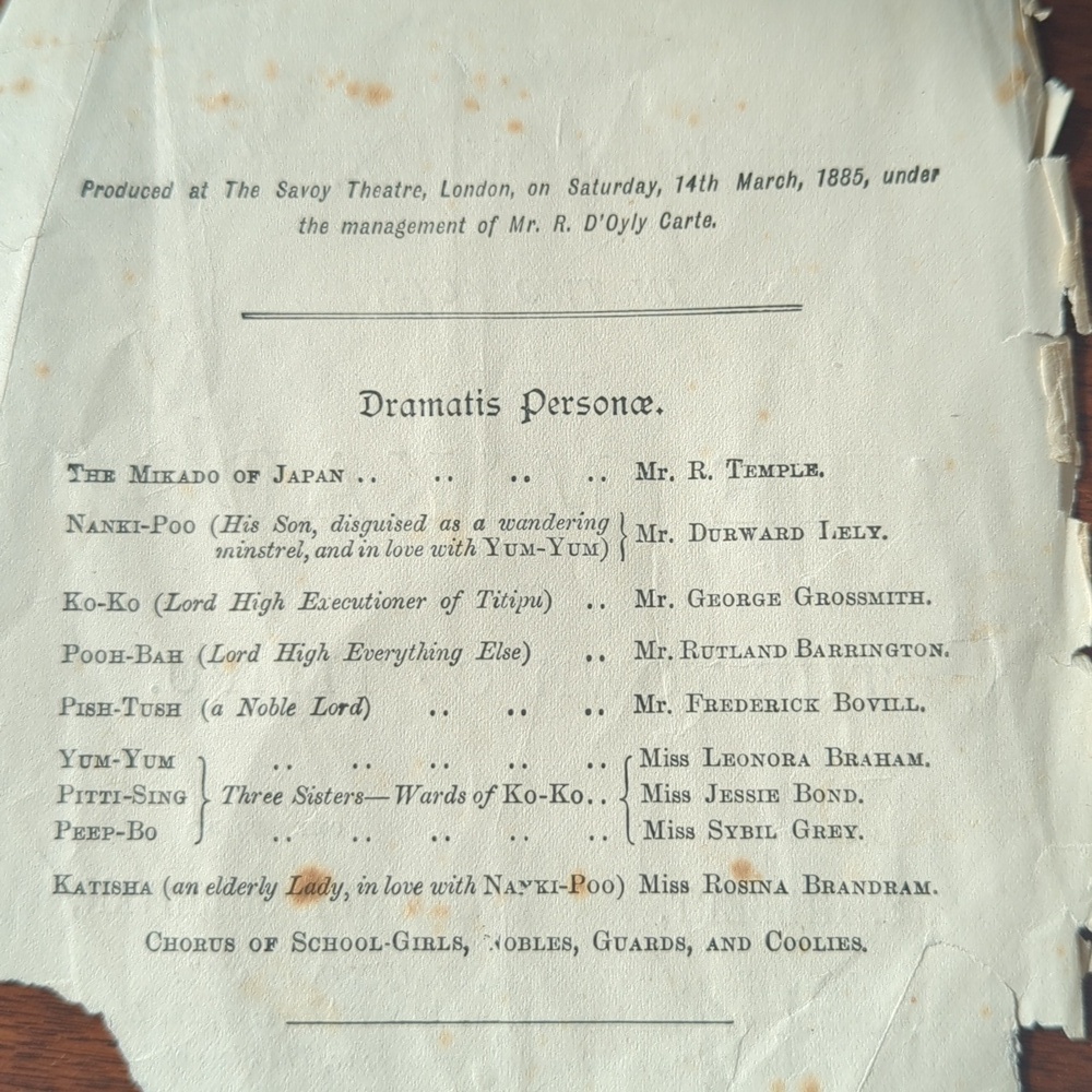 1885 Mikado Script - Picture 3 of 4